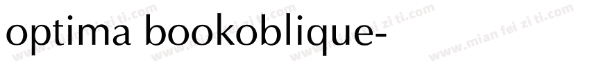 optima bookoblique字体转换